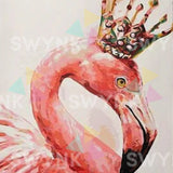 Peinture par numéros Flamant avec couronne