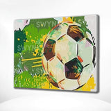 Painting by numbers Football Green Yellow