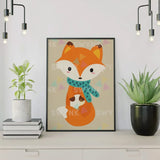 Painting by numbers Fox with Scarf