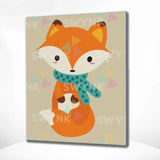 Painting by numbers Fox with Scarf