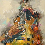 Painting by numbers Guitar