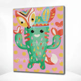 Painting by numbers Happy Cactus