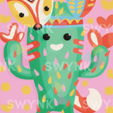Painting by numbers Happy Cactus