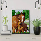 Painting by numbers Horse and Foal