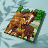 Painting by numbers Horse and Foal