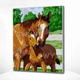 Painting by numbers Horse and Foal
