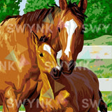 Painting by numbers Horse and Foal