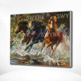 Painting by numbers Horses in the Sea