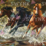 Painting by numbers Horses in the Sea