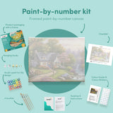 Painting by numbers House with Bench