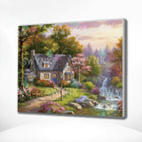 Painting by numbers House with Bench