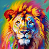 Painting by numbers Impressive Colorful Lion