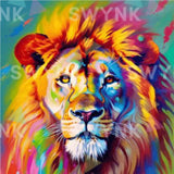 Paint by numbers Imponerende Farverig Løve