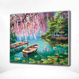 Painting by numbers Landscape Water and Boat