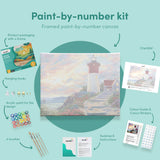 Painting by numbers Lighthouse Sunset