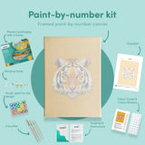 Painting by numbers Lion Polygon Orange