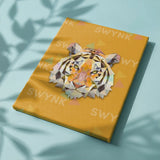 Painting by numbers Lion Polygon Orange