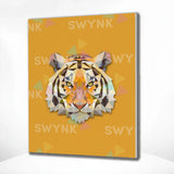 Painting by numbers Lion Polygon Orange