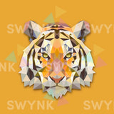 Painting by numbers Lion Polygon Orange