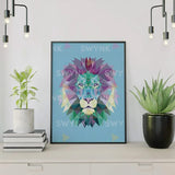 Painting by numbers Lion Polygon