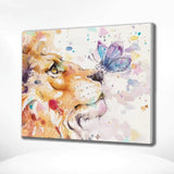 Painting by numbers Lion and Butterfly on Nose