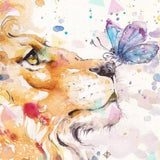 Painting by numbers Lion and Butterfly on Nose