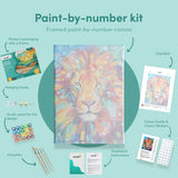 Painting by numbers Lions Portrait Coloured