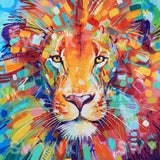 Painting by numbers Lions Portrait Coloured