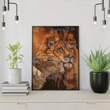 Painting by numbers Lions in Love