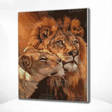 Painting by numbers Lions in Love