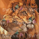 Painting by numbers Lions in Love