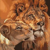Painting by numbers Lions in Love