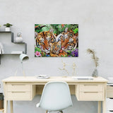 Schilderen op nummer Leeuwen met Baby