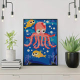 Painting by numbers Octopus with Fishes