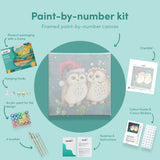 Malowanie po numerach Sowy Boże Narodzenie