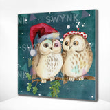 Malowanie po numerach Sowy Boże Narodzenie