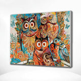 Painting by numbers Owls