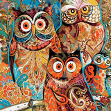 Painting by numbers Owls