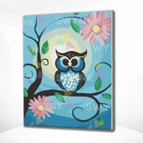 Painting by numbers Owl with Flowers