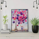 Painting by numbers Paris with Balloons