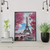 Painting by numbers Paris with Pink Trees