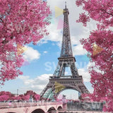 Painting by numbers Paris with Pink Trees