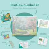 Painting by numbers Park with Pink Flowers