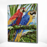 Painting by numbers Parrot