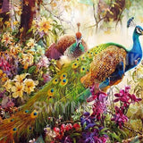 Painting by numbers Peacocks in the Forest