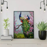 Painting by numbers Peacocks with Pink Flowers
