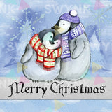 Painting by numbers Penguins Christmas