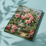 Schilderen op nummer Roze bloemen in een vaas