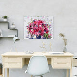 Painting by numbers Pink Flowers with Coffee Cups