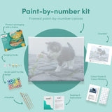 Painting by numbers Playing Cat